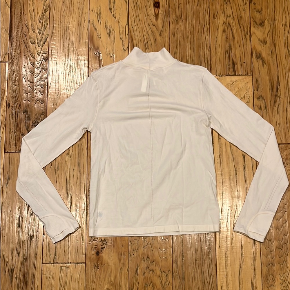 Athleta White Fitted Long Sleeve Tee - Picture 6 of 9
